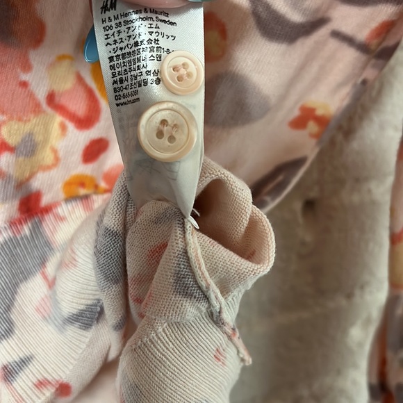 H&M Floral 100% Cotton Button Up Cardigan - Picture 8 of 8